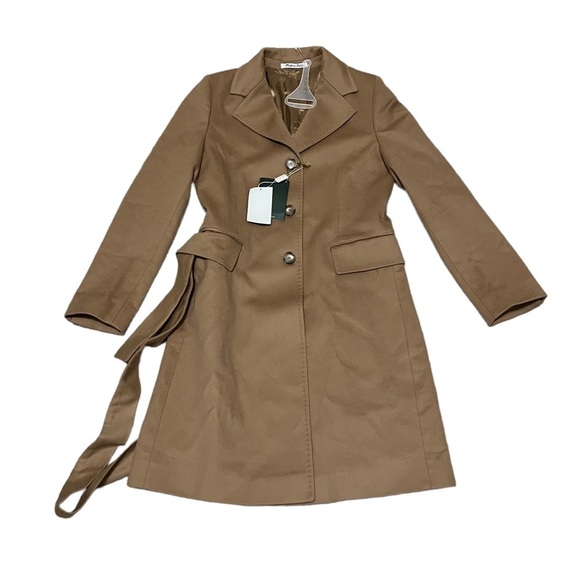 Loro Piana Jackets & Blazers - NWT Loro Piana IT 44 / US 10 Camel Brown Virgin Wool 3 Button Knee Length Coat